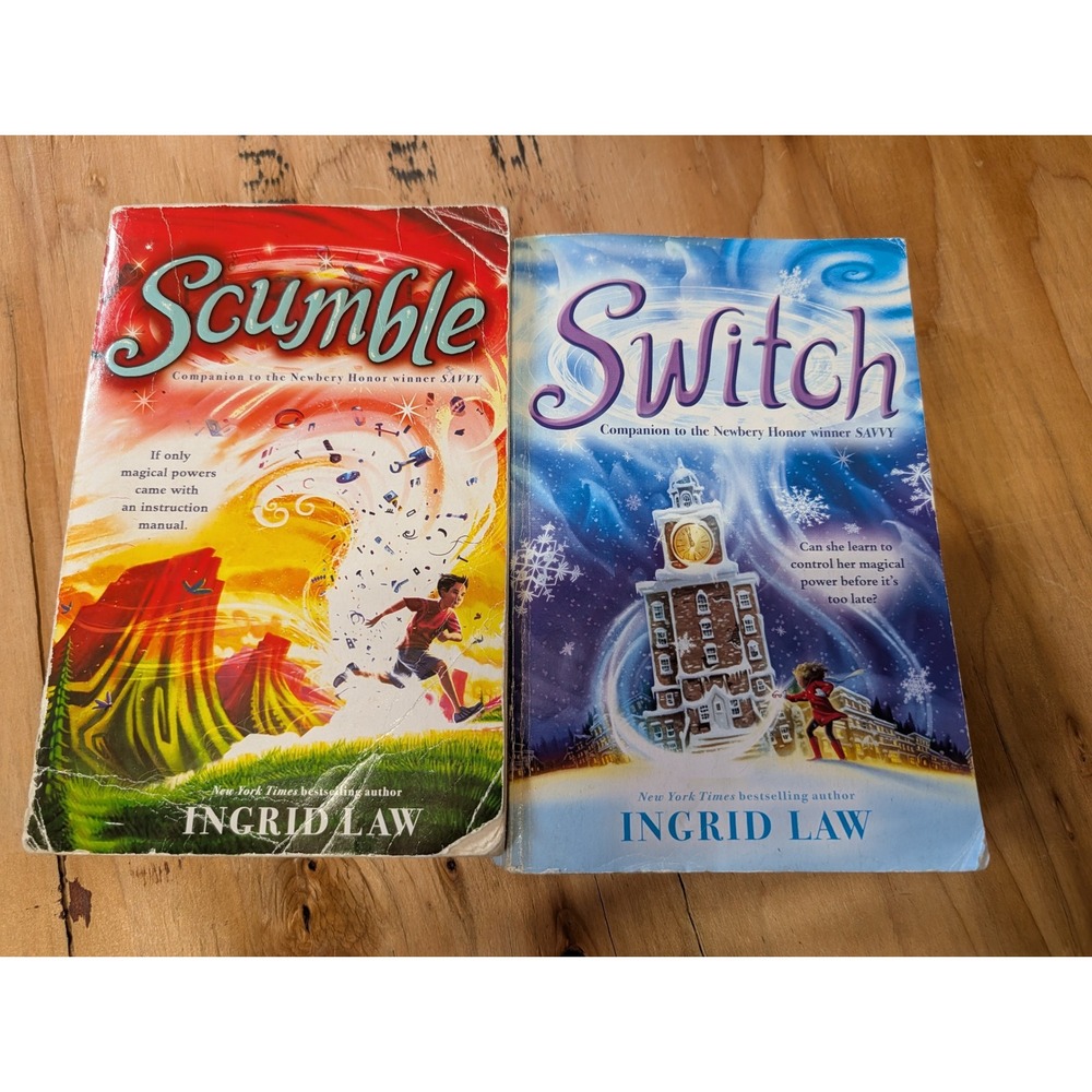 Ingrid Law Savvy Series Books Kids OS Multi Good Scumble Switch Paperback Set